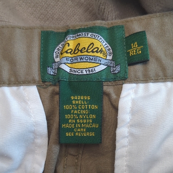 Cabela's Other - Cabela's Women's Cotton & Nylon Reinforced Upland Brush Pants - Size 14 Reg